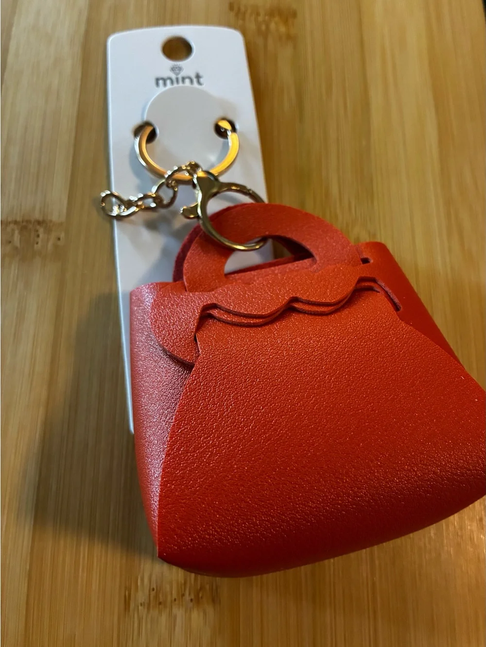 Mint Orange Mini Purse Keychain & Handbag Charm